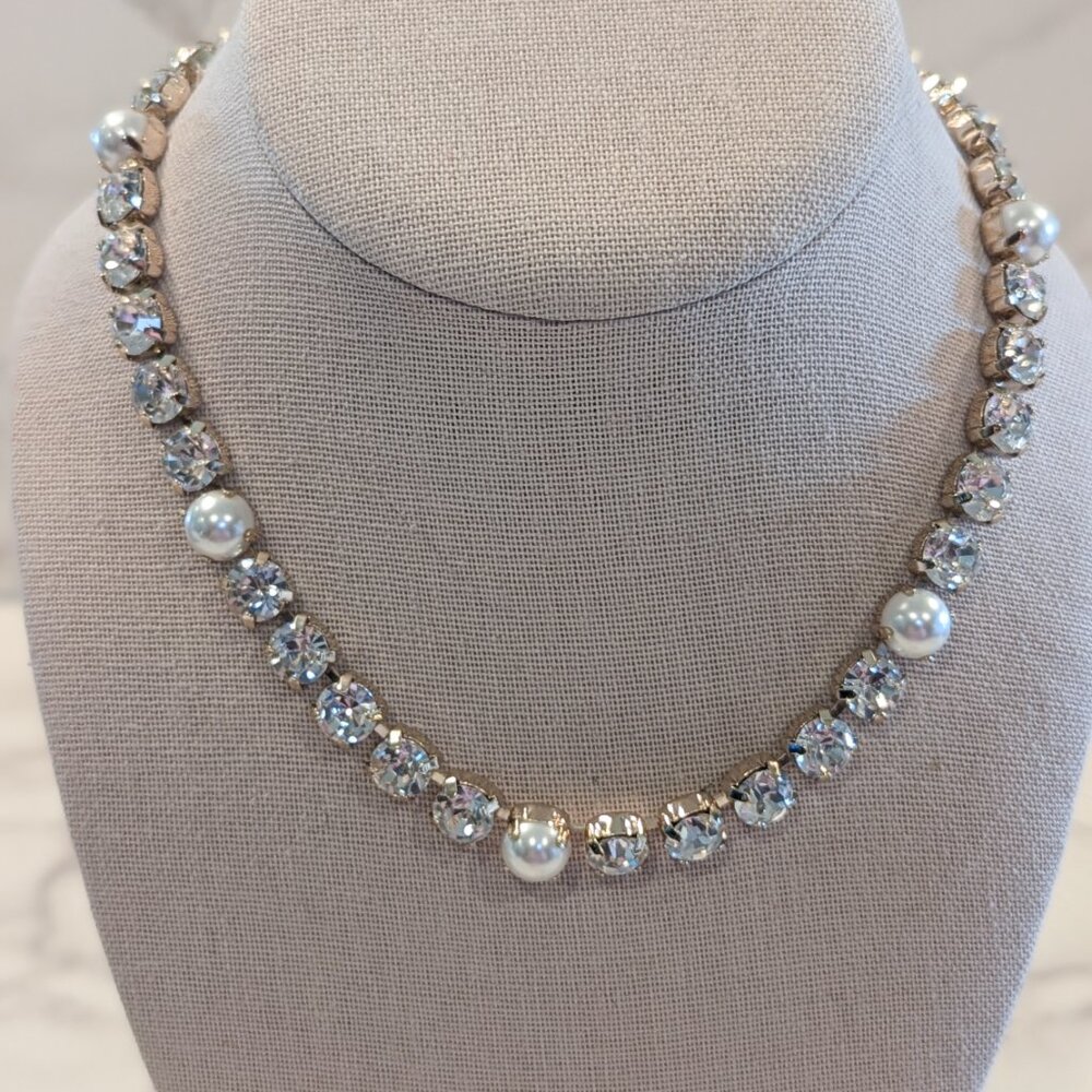 J.Crew Factory Crystal and Pearl Statement Necklace - Picture 5 of 5